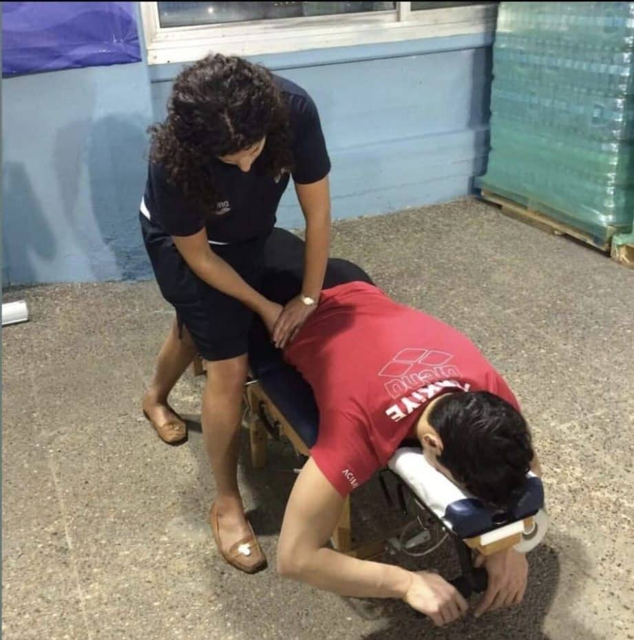 Courtside soft-tissue care at a championship event