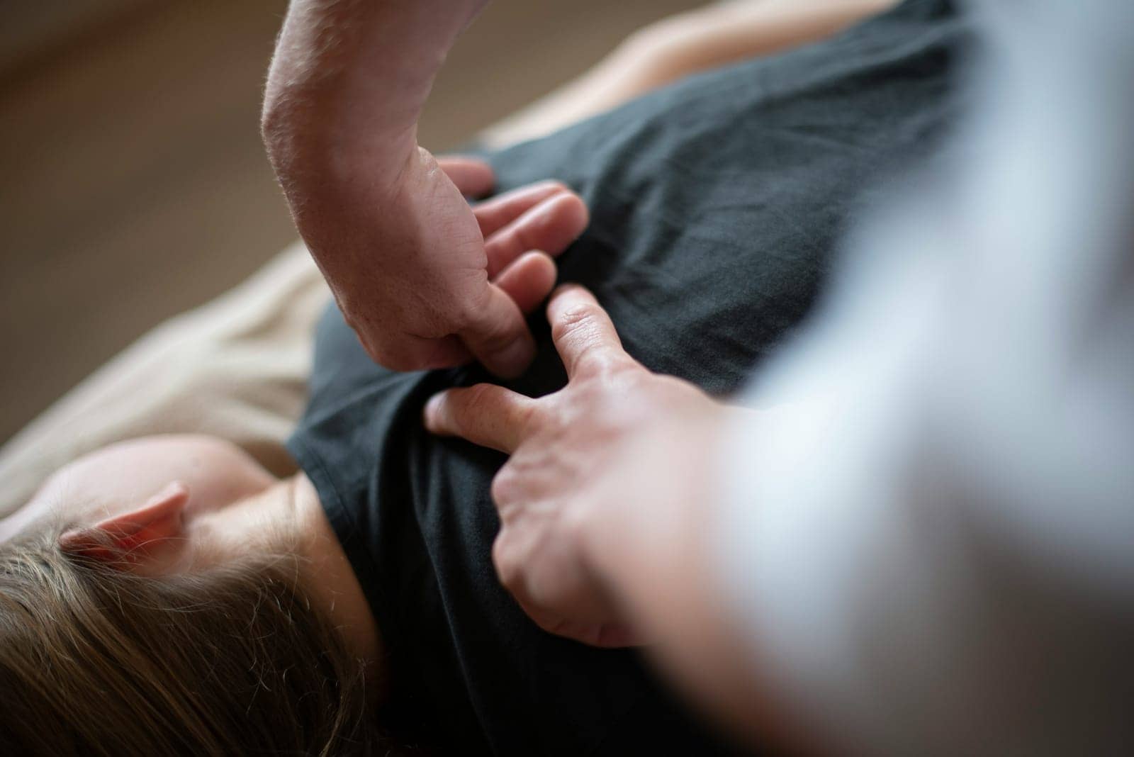 Precise, targeted adjustment — hands on the exact segment